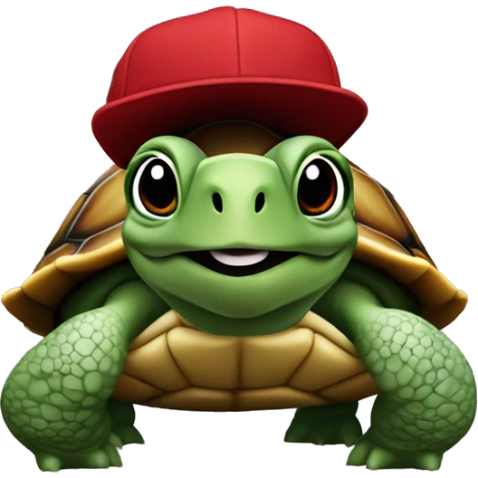 Une tortue avec une casquette gucci  emoji