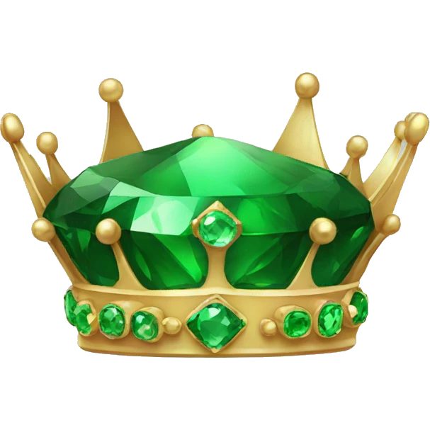 green gem crown emoji