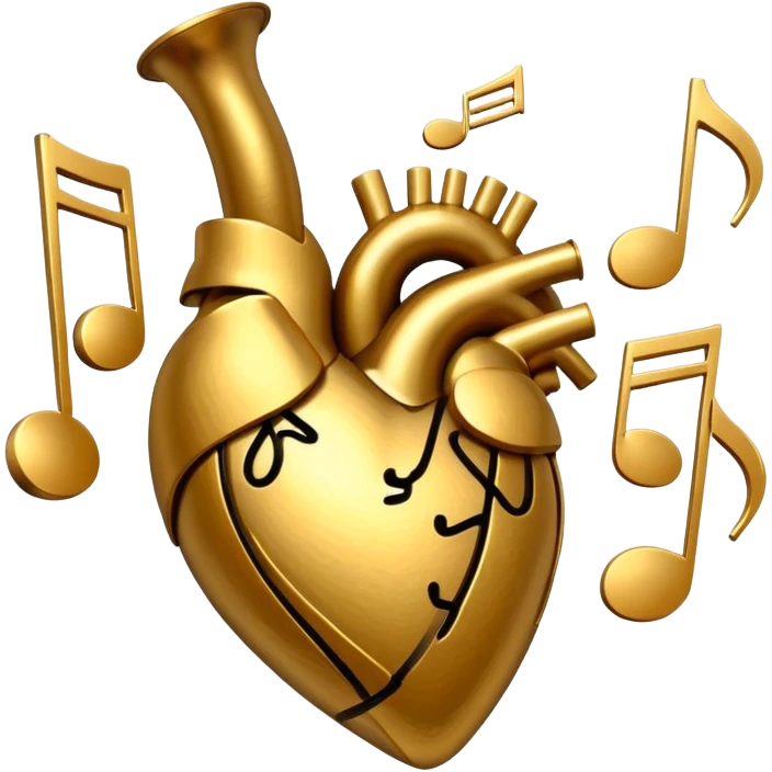 jazz music themed heart emoji