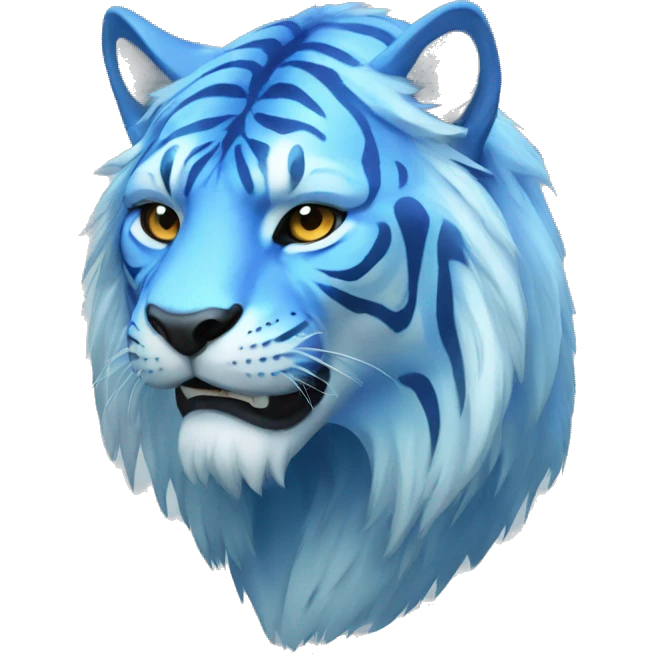 Spectral tiger blue emoji