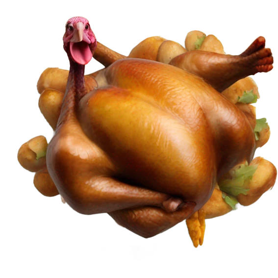 Turkey eating chicken emoji