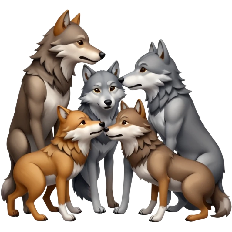 Wolfs bowing down emoji