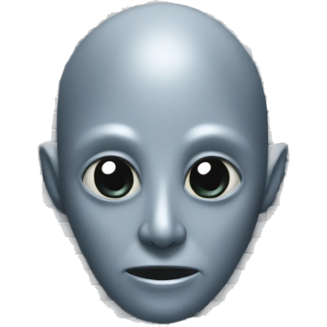 Gray alien tile mosaic emoji