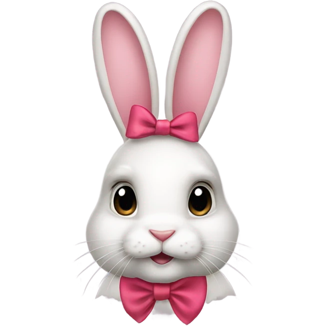 Bunny rabbit with bow on head emoji