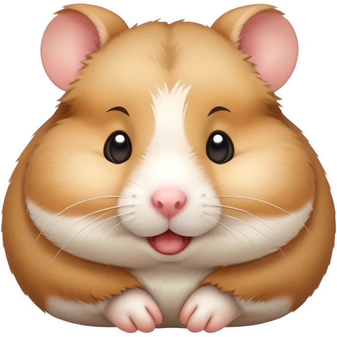 cute hamster with grimacing expression and stuffed cheeks emoji
