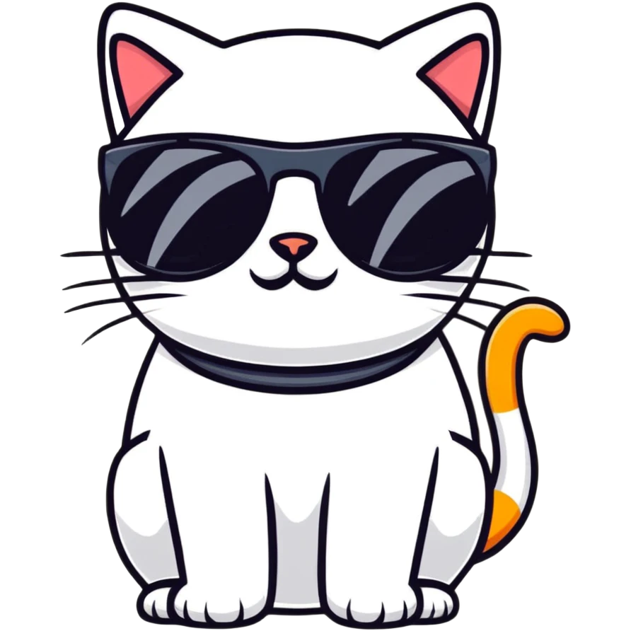 Cat with sunglasses emoji