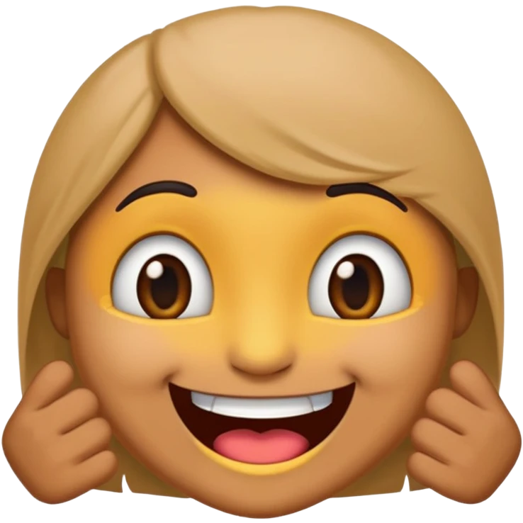 cartoon emoji sticker with a mischievous smile expression, colorful and cheerful, no text, suitable for WhatsApp and Instagram emoji