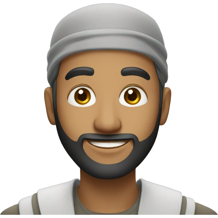 muslim man saying hello emoji