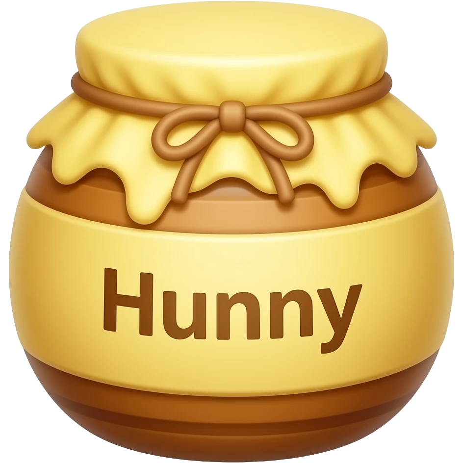 Cute Honey Pot that says Hunny in the front emoji