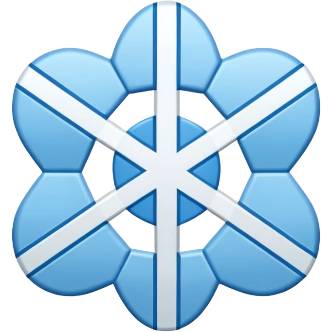 simple blue medical star of life symbol emoji
