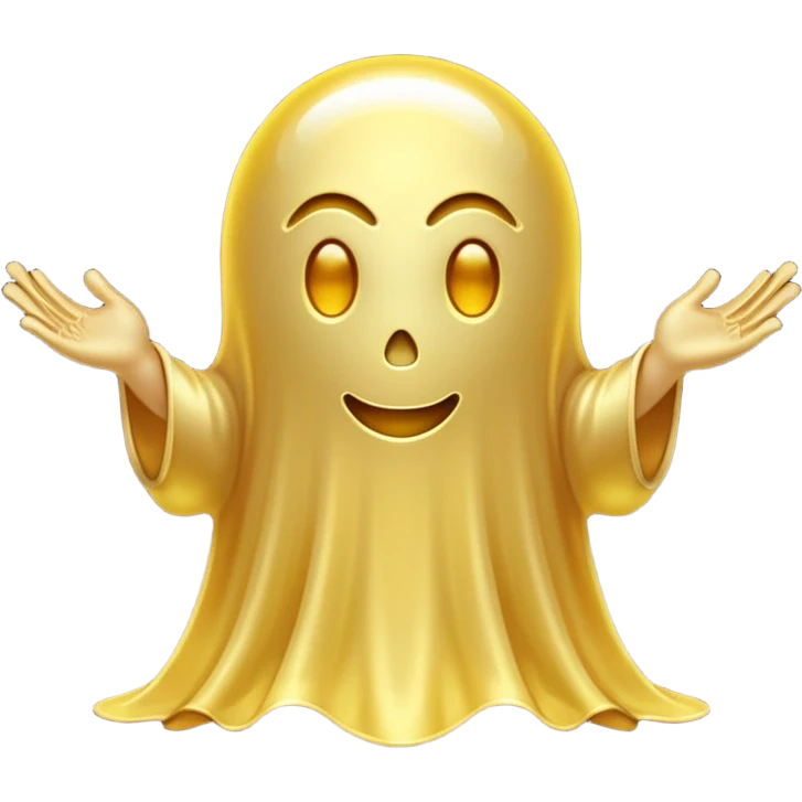 Gold samsung ghost emoji