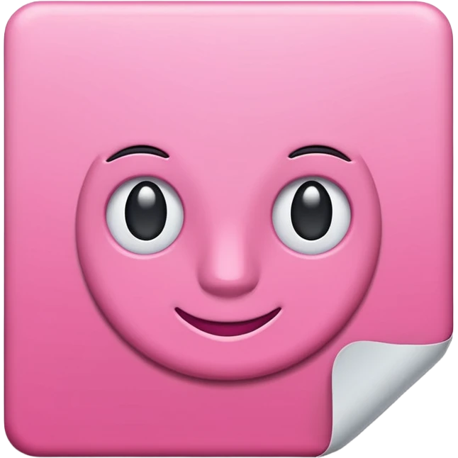 mac os mixed papers skeuomorphic pink emoji