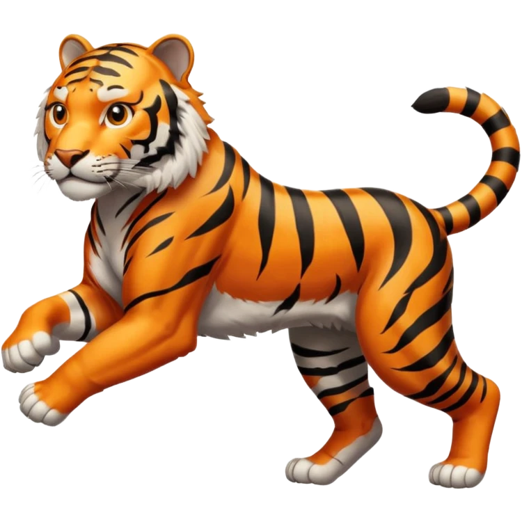 High resolution of a runnig tigar emoji