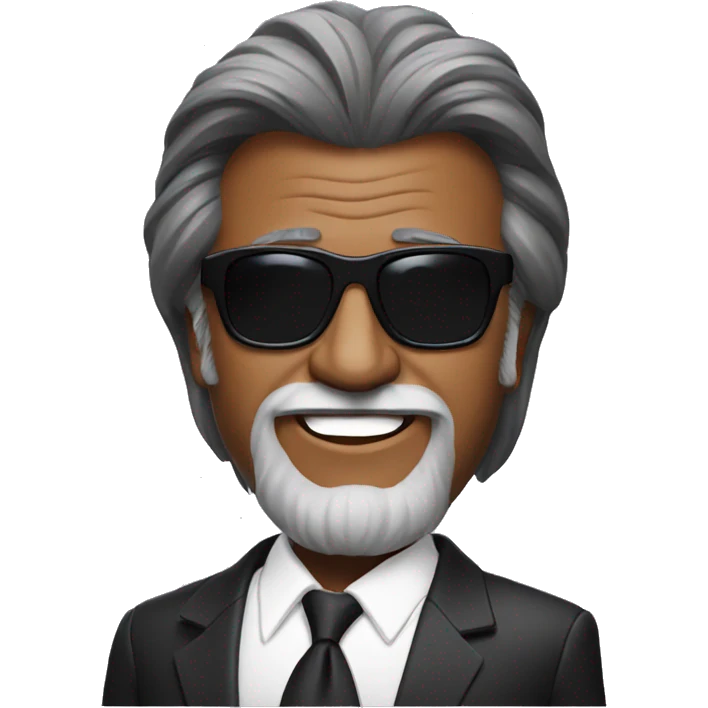 Rajinikanth with a suit and sunglasses  emoji