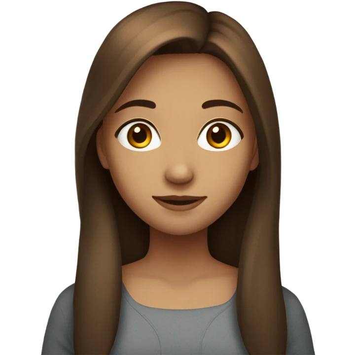 Pretty brown hair girl emoji