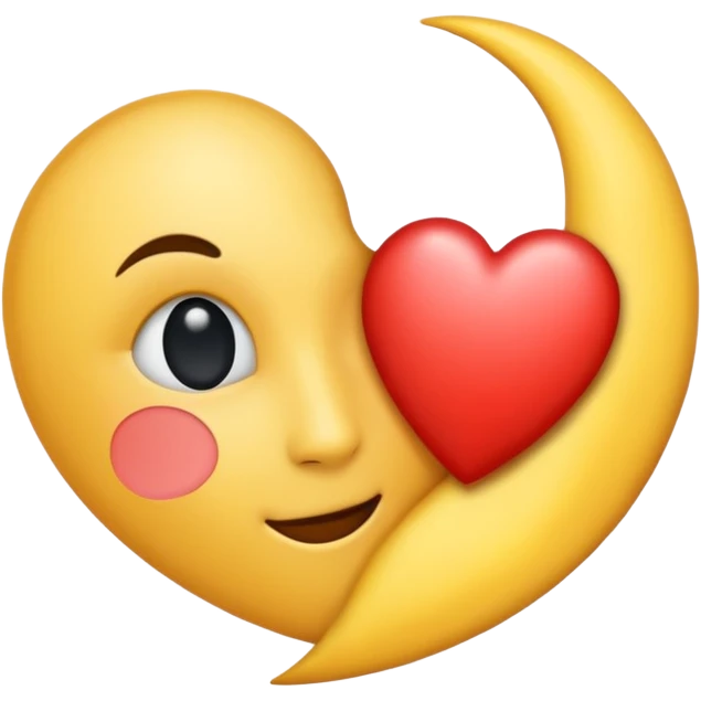 Heart and moon emoji emoji