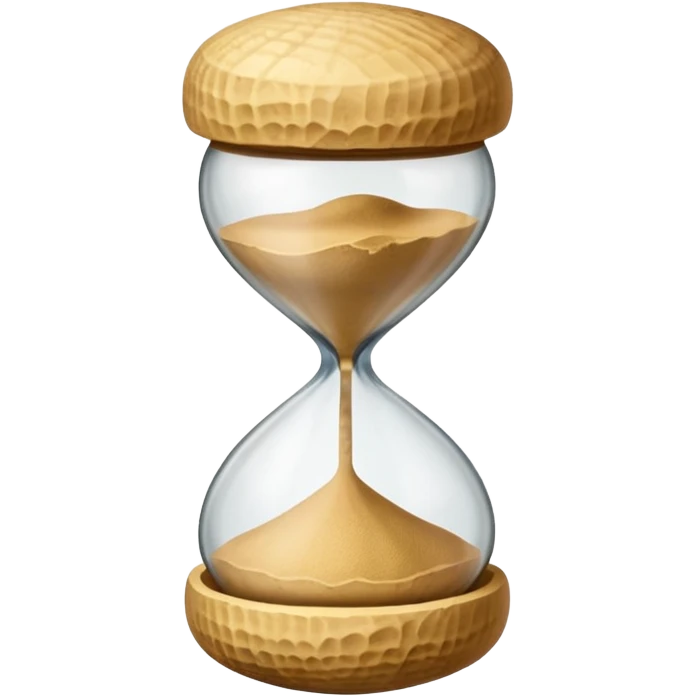 Single Hourglass shape Peanut in its Shell emoji