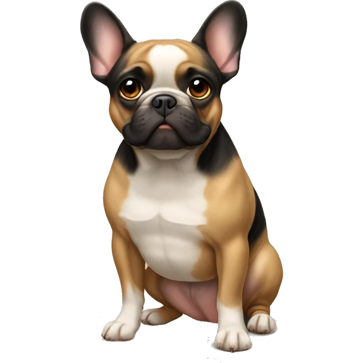 French bulldog black tan emoji