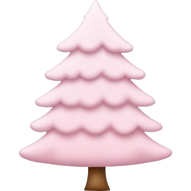 pastel pink christmas tree emoji