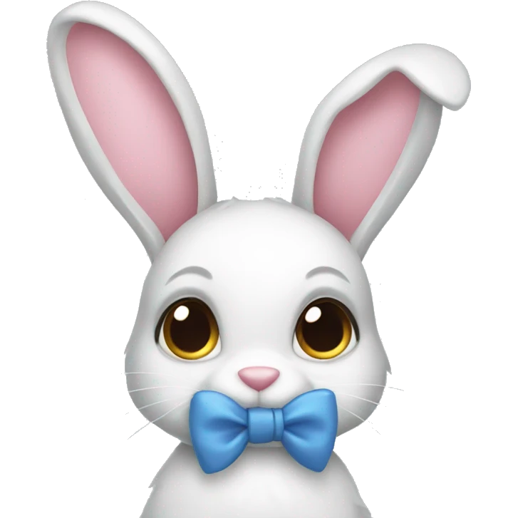 Bunny using bow emoji