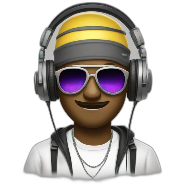 Flamboyant acid dj emoji