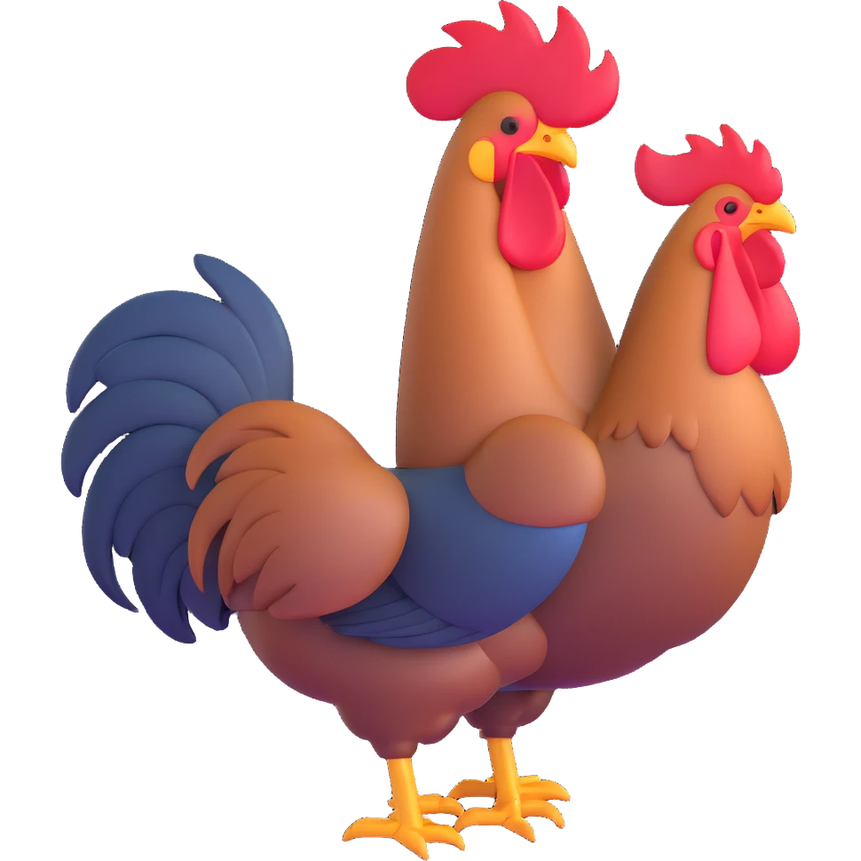 rider on a rooster emoji