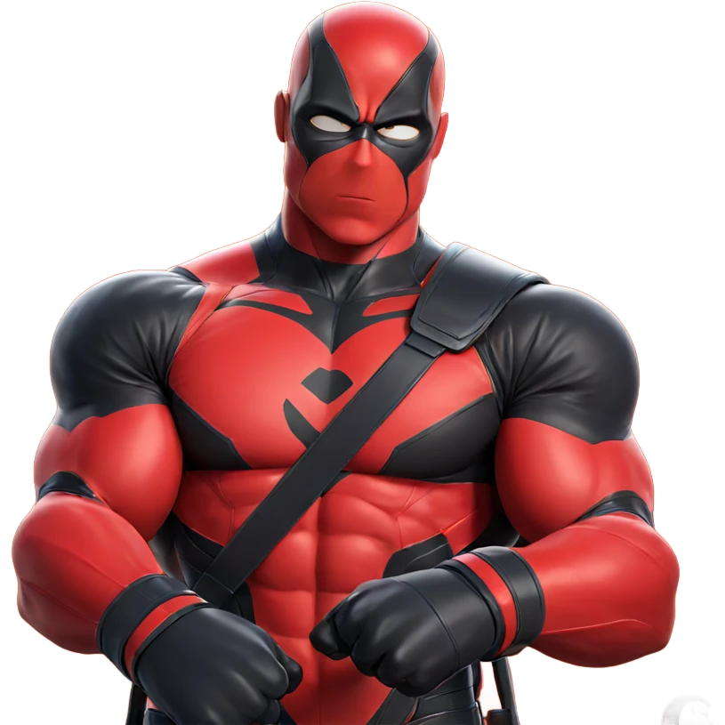 muscular superhero in bodysuit emoji