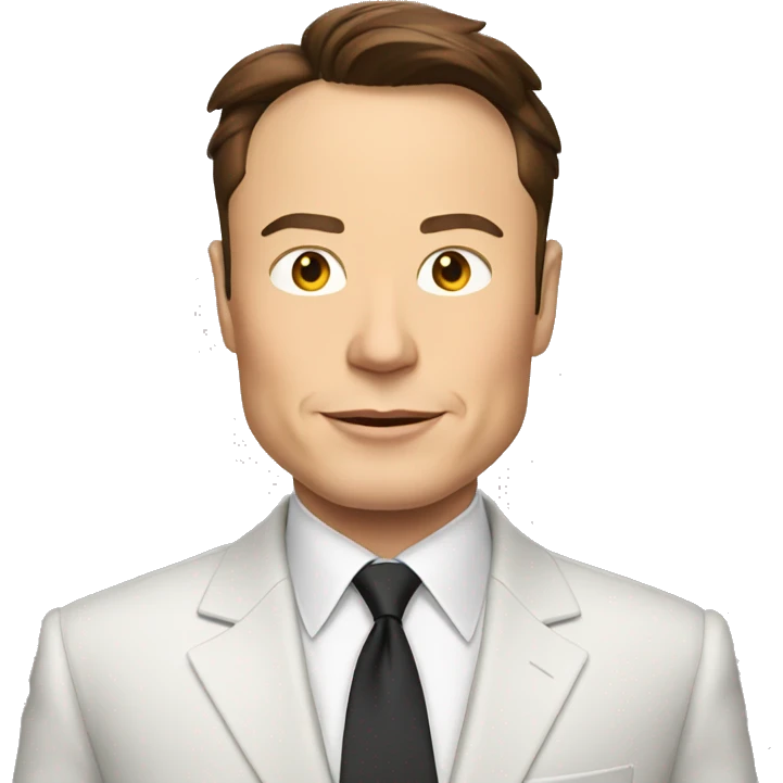elon musk wearing suit emoji