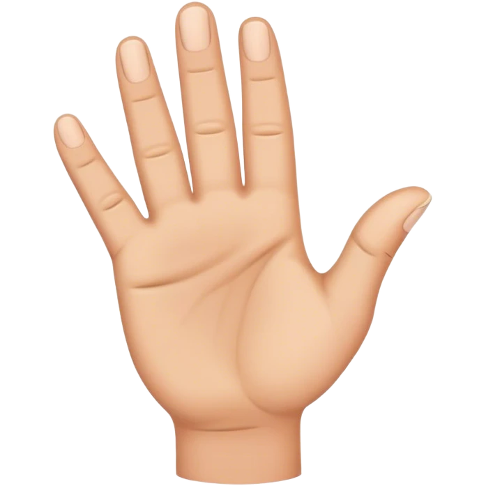 bend the fingers a bit and stick the thumb straight out in front emoji