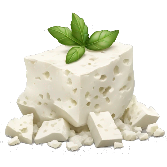 crumbled feta cheese emoji
