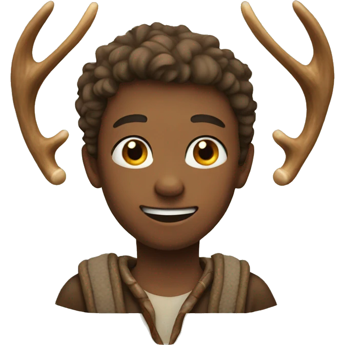 Boy with antler emoji