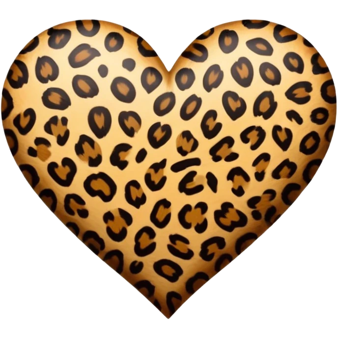 leopard print heart emoji