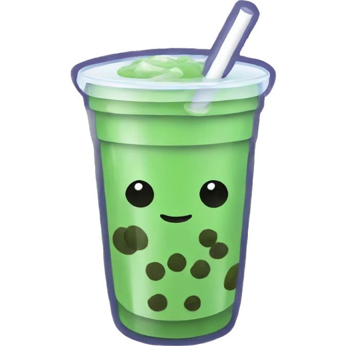 green bubble tea emoji