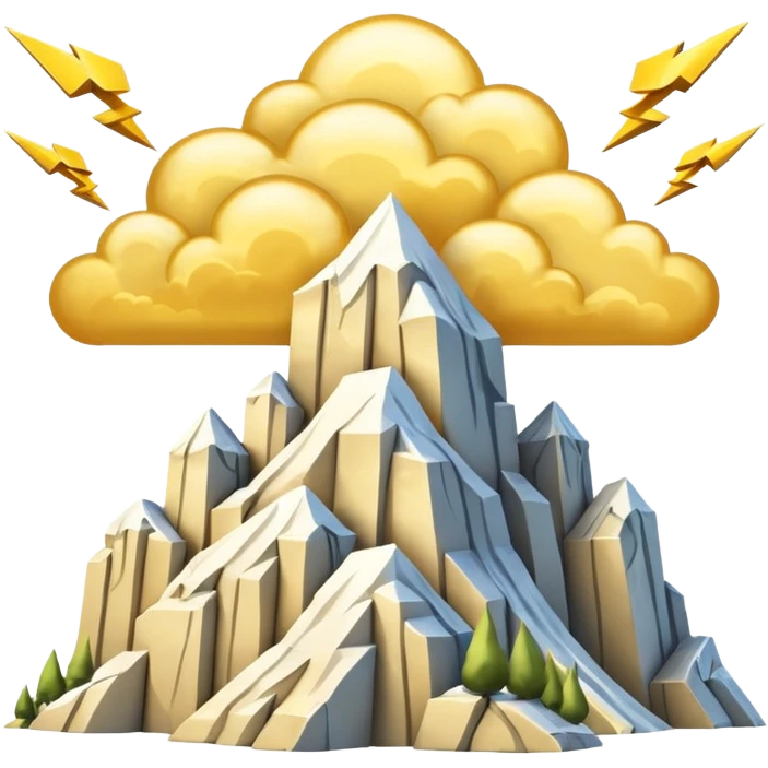 Design a rectangular emoji-style flag representing Mount Olympus, the realm of the gods. Include classic Greek elements such as golden clouds, marble pillars, and Zeus's lightning bolt.  emoji