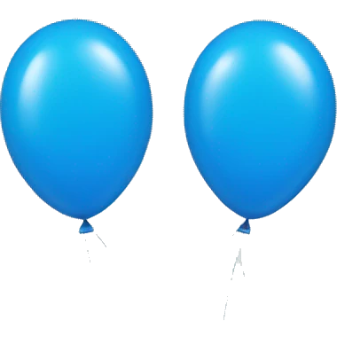 2 blue balloons emoji