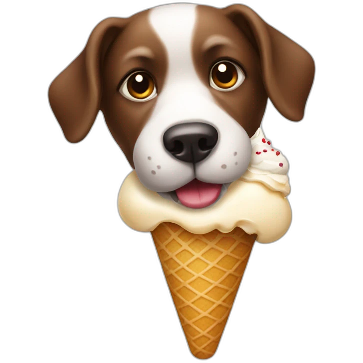 dog-eating-icecream emoji