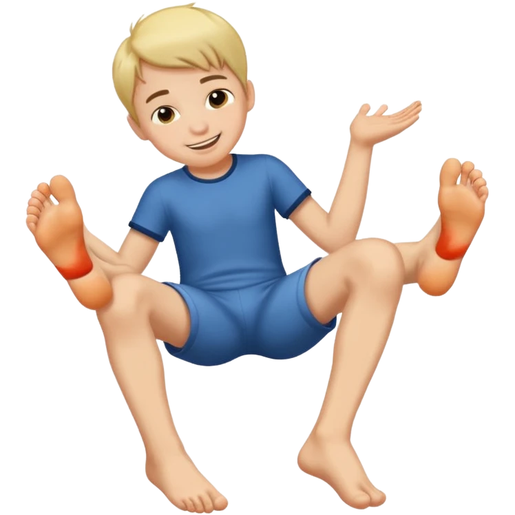 Tickle boy feet emoji