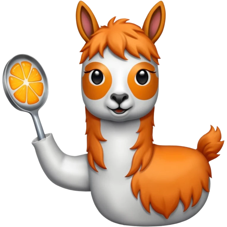 Una cuchara de metal y una llama por debajo emoji