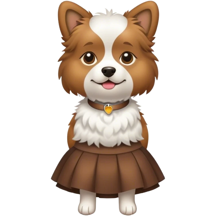 dog wearing a skirt emoji