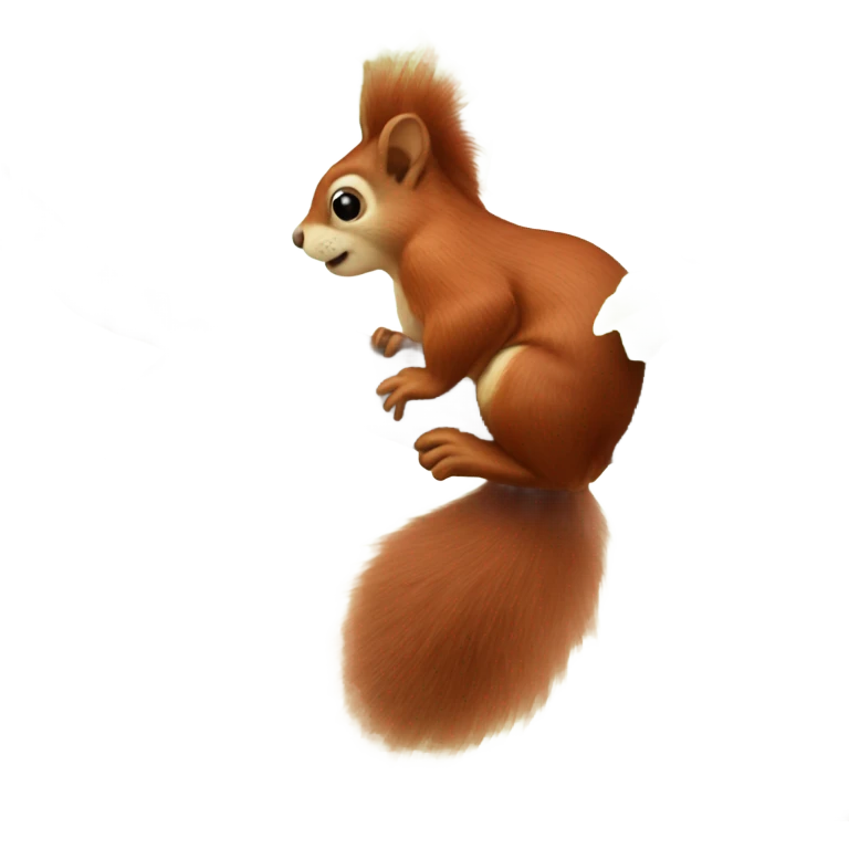 Red squirrel in a tree emoji
