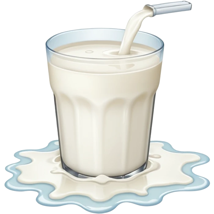 glass of milk spill on floor emoji