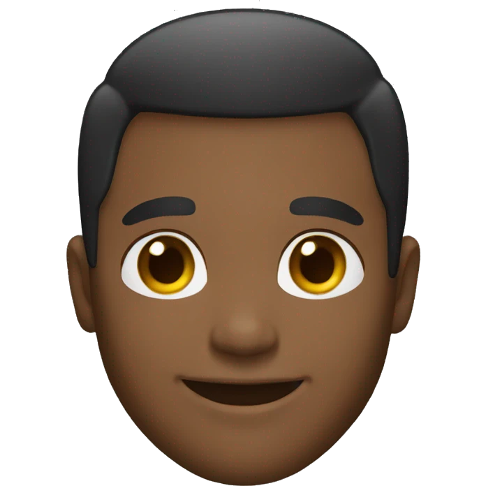 smiling black man with short hair emoji