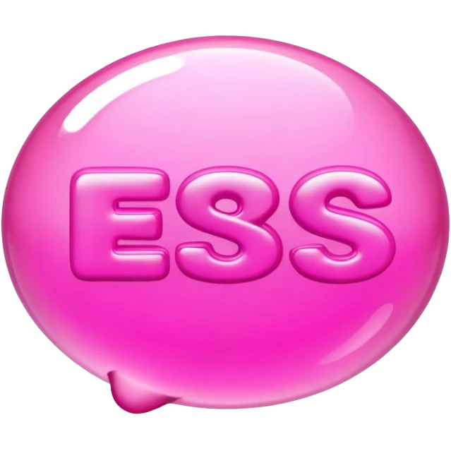 ESBS in hot pink bubble letters emoji