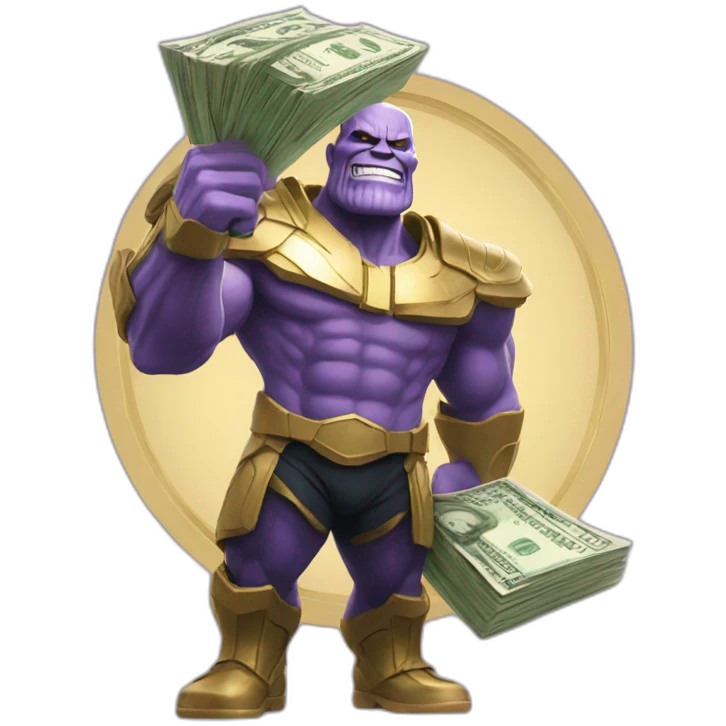 Thanos with money emoji
