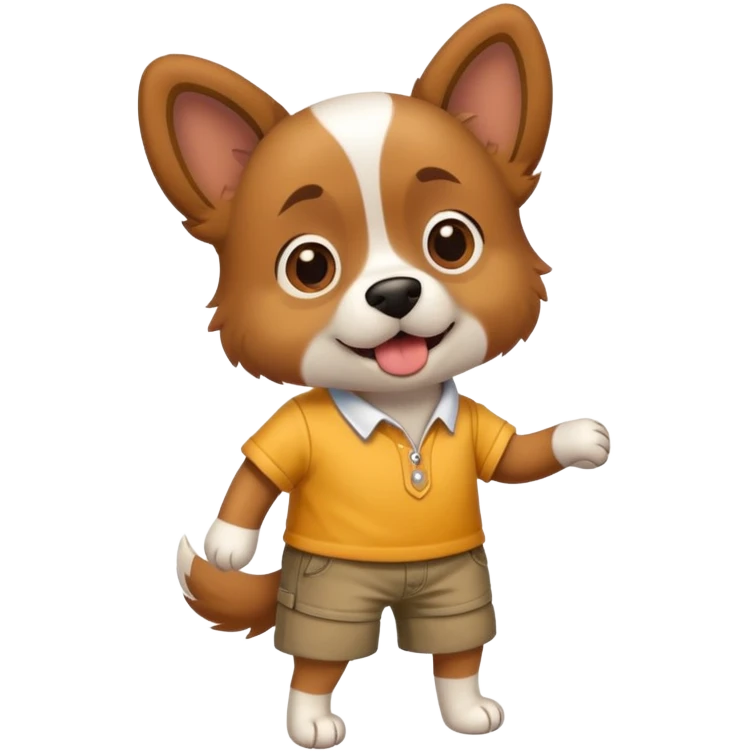 Dog wearing shorts emoji