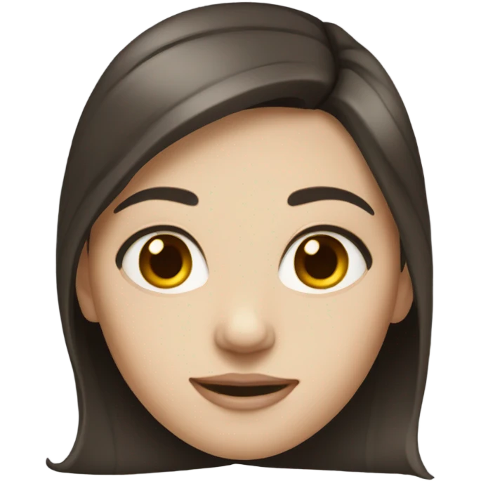 brunette girl white skin emoji