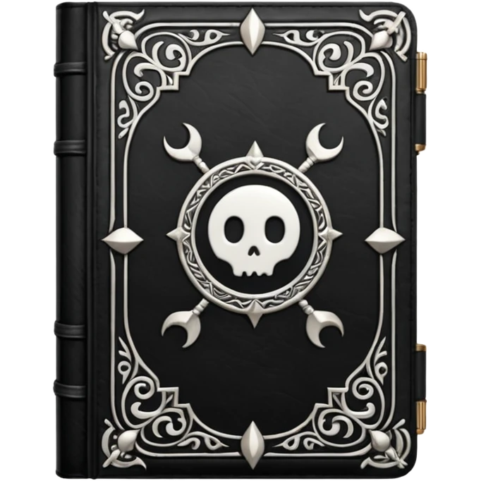 Book magic black and white emoji