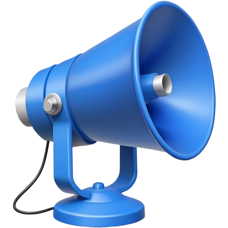blue loudspeaker emoji