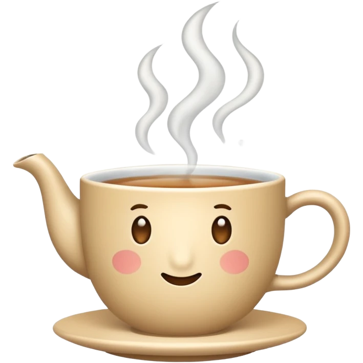 Tea in a beige cup emoji