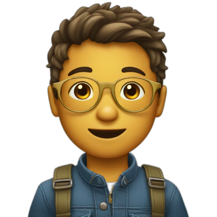 Garçon enfant avec des lunettes de soleil emoji